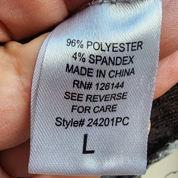 Olivia Blu Gray/Black Geometric Print Batwing Jersey Size Large - Picture 11 of 16